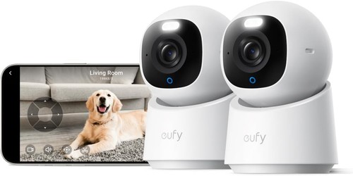 eufy Indoor Cam E30 Pet/Baby Camera 4K UHD 360 Pan-Tilt 2-Cam AI Auto Tracking