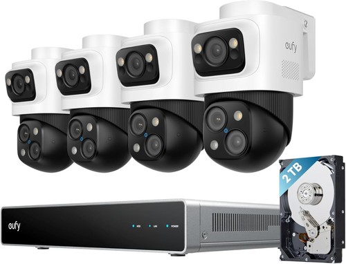 eufy PoE NVR Security System S4 Max 8CH 16MP Triple Lens Camera 360&deg;PTZ |Refurb
