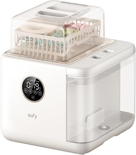 eufy Security Baby Bottle Washer S1, Sterilizer and Dryer | 3D HydroBlast Cleaning, 212°F Steam Sterilizer, Fast Drying, Smart App Control, Hands-Free