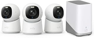 eufy Security Indoor Cam E30 3 Cam-Kit & HomeBase S380 (Bundle)