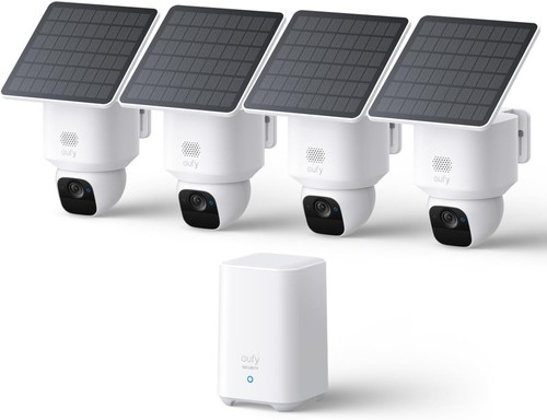 eufy Security SoloCam E30, 4-Cam Kit Solar Security Cameras Wireless Outdoor360&deg;