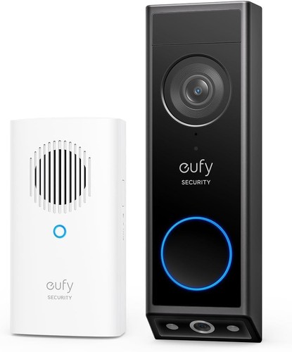 eufy Video Doorbell Dual Cameras E340 With Chime 2K Full HD Color Night  |Refurb