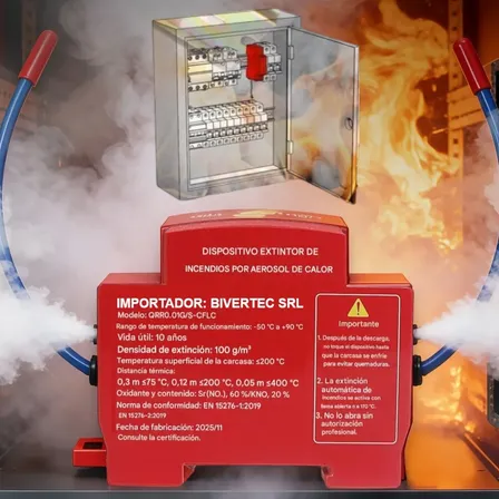 Extintor Autom&aacute;tico Tablero El&eacute;ctrico Con Riel Din Matafuego