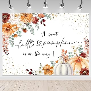 Fall Baby Shower Backdrop Little Pumpkin Baby Shower Decorations 7x5ft