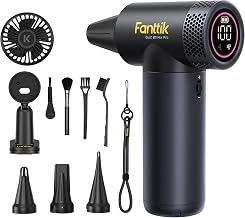 Fanttik Gust B11 Mix Pro 2-in-1 Electric Air Duster & Portable Fan | 130000RPM Brushless Motor, 100-Speed Adjustable, One-Tap Booster, Rechargeable Blower for PC, Electronics & Outdoor Cooling