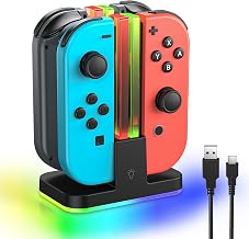 FASTSNAIL RGB Switch Controller Charger for Nintendo Switch/OLED for Joycon