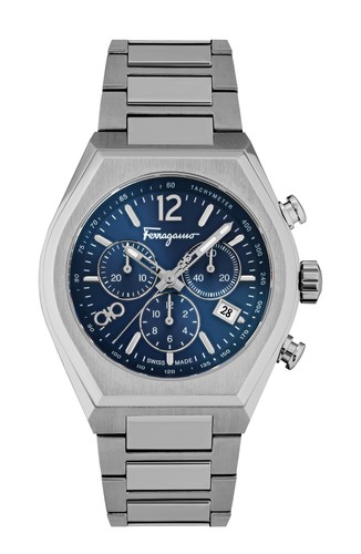 Ferragamo Mens  Stainless Steel 42mm Strap Fashion Watch