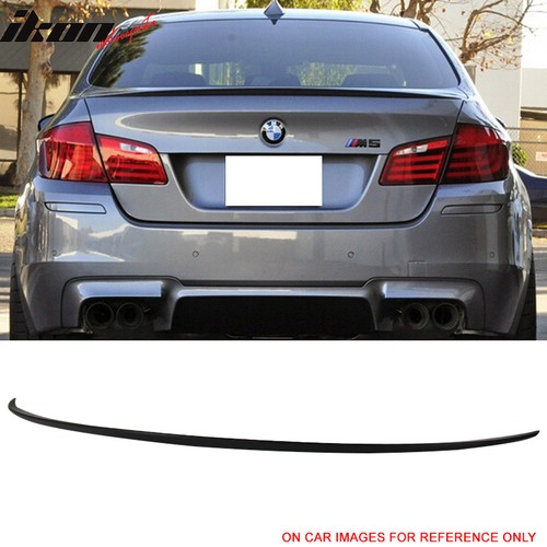 Fits 11-16 BMW F10 5-Series M5 Style Sedan Rear Trunk Spoiler Unpainted Black