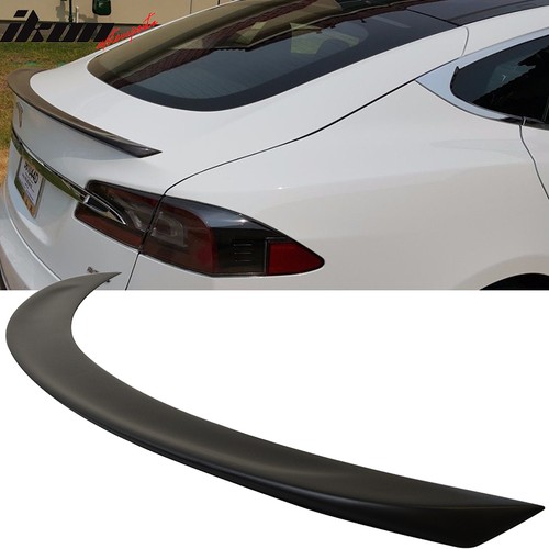 Fits 12-26 Tesla Model S OE Style Rear Trunk Lid Spoiler Wing Lip Unpainted ABS