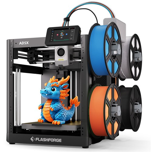 FLASHFORGE AD5X Multi-Color 3D Printer Max 600mm/s Refill Auto Leveling Core XY