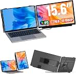 FLYTOCCA Laptop Screen Extender, 15.6" 1080P FHD IPS Display, Detachable Second Monitor Supports Vertical Mount, Plug & Play, Laptop Monitor Extender for 13"-17.3" Laptops, Windows, Mac, Chrome