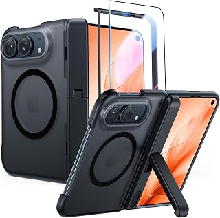 FNTCASE for iPhone Duo Case: with Kickstand Hinge Protection Shockproof