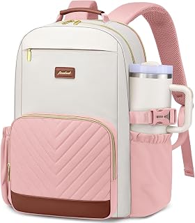 Focdod Laptop Backpack for Women Bookbag: 15.6 inch Work Backpacks with Pouch Pocket for Large Capacity Cup & USB Charger College Book Bag Travel Business Nurse Teacher Bookbags Anti-theft Back Pack