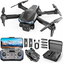 Foldable 1080P Drone with Camera for Kids & Beginners, Easy to Fly Toy Gift for Boys & Girls, One-Key Start, 3D Flips, Gesture Selfie, 2 Batteries
