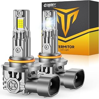 FORENNER Upgraded 9012/Hir2 LED Bulbs, 100,000LM 1000% Ultra-Bright, 1:1 Mini Size 9012 Halogen Replacement, 6500K Cool White, 80000HRS+ Lifespan, Quick Install No Adapter Needed, Pack of 2
