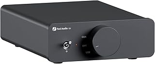 Fosi Audio Q6 Mini Desktop DAC, USB C Digital to Analog Audio Converter for Home Stereo Amplifier and Headphone Amp, Optical/Coaxial Input, RCA Output/Sub-Out, High-Resolution 32bit/768kHz DSD512