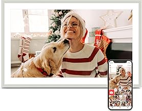 Frameo 15.6 Inch Digital Picture Frame - Large WiFi Electronic Photo Frame with 32GB Storage, 1920x1080 FHD IPS Touch Screen, Wall-Mountable & Tabletop Display, for Women & Mom, Grey