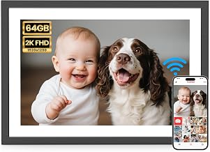 Frameo 2K 64GB Digital Picture Frame WiFi 10.1" Electronic Photo Frame FHD 1920 x 1200 IPS Touch Screen Share Moments Remotely Anywhere Photo Gifts for Mother Dad Grandparents Christmas