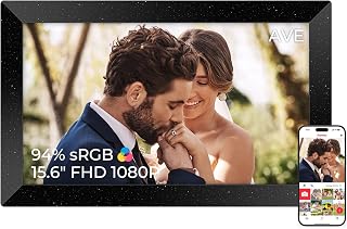 Frameo Digital Picture Frame 94% sRGB Stardust Black 15.6" WiFi 1920 * 1080