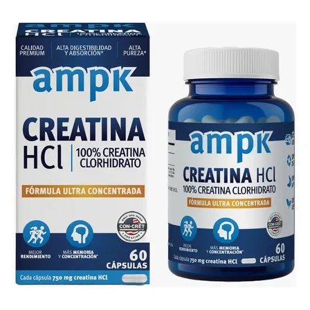 Framingham Pharma AMPK Creatina HCl 750mg C&aacute;psulas Deportivas Sin Retenci&oacute;n X60