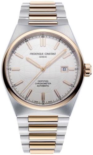 Frederique Constant Men's Automatic Date Silver Gold Watch 41MM FC-303V4NH2B
