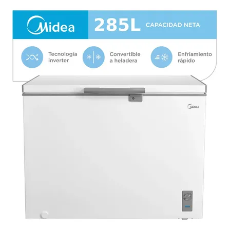 Freezer Horizontal Midea Inverter MDRC411FZE01 285l Color Blanco