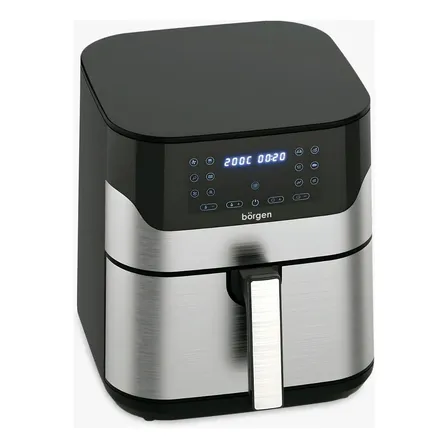 Freidora Sin Aceite Digital Borgen Air Fryer Dh-8003 8 Lts Negro