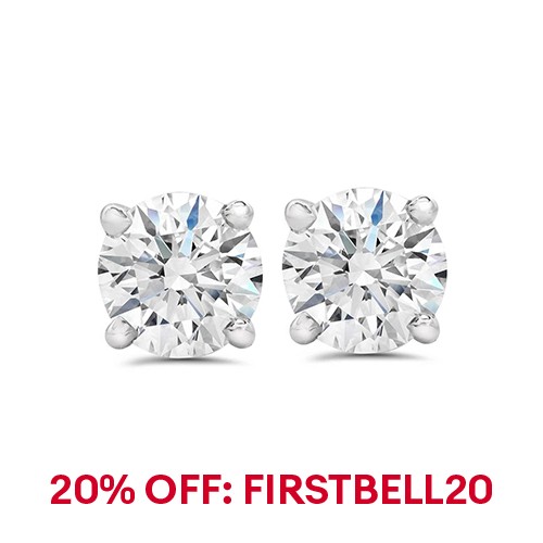 F/VS 2 1/2Ct T.W. Lab Grown Diamond Screw Back 14k White Gold Studs
