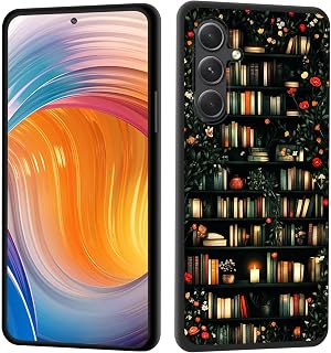 for Galaxy S26 Plus Case,Soft Silicone Rubber Bumper Full Body Protection Shockproof Cover Case Drop Protection for Samsung Galaxy S26 Plus 6.7" 2026,Bookcase with Flowers