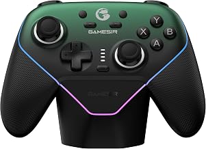 GameSir Super Nova Wireless Gaming Controller for PC/Switch/iOS/Android, Hall Effect Stick & Trigger, RGB Lighting, Swappable ABXY, Detachable Faceplate, 1000mAh with Charging Dock - Black&White&rdquo;