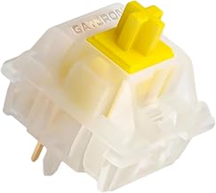 Gateron Milky Yellow Pro V2 Pre-lubed 5-Pin 50gf Linear Switches for All MX Mechanical Keyboard Game Keyboard(Milky Yellow Pro V2,72PCS)
