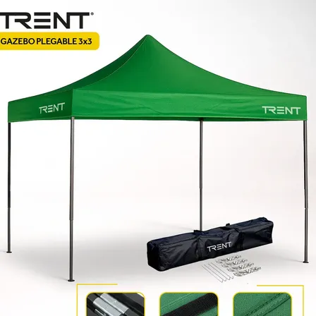 Gazebo Autoarmable Plegable Trent 3x3 Metros De Exterior Verde