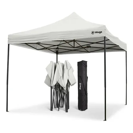 Gazebo Plegable 3x3 Autoarmable Port&aacute;til Impermeable Waggs Color Blanco