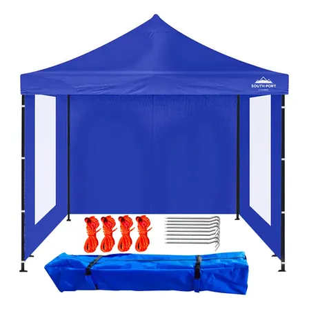 Gazebo South Port By Gadnic 3X3-M Plegable 3x3 Reforzado Paredes con Ventana Resistente Al Viento