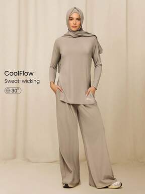 GLOWMODE Modest PC All-Day Ease Cooling Quick-Dry Sun Protection Adjustable Drawstring Waist Slip Pockets Wide-Leg Pants Training Running Workout Gym Daily $2.32 Flash Sale