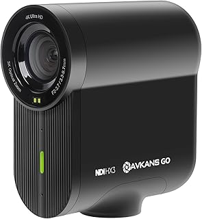 Go 4K Wireless Live Streaming Camera with NDI HDMI USB RTMP Video Outputs, 90 Degree Wide Angle with 9X Zoom, Video Recording Camera Webcam for Volleyball, Software, Baseball.