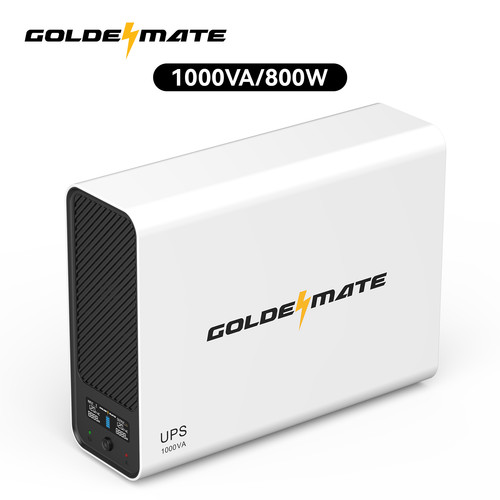 Goldenmate Back-UPS 1000VA/800W LiFePO4 Battery Backup UPS Pure Sine Wave