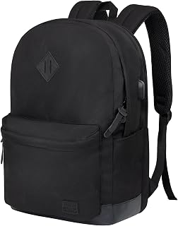 Goloni Backpack for Men, Travel Laptop Backpack Fits 17.3 Inch Laptop, Large Work Business Backpack, Water Resistant,Black