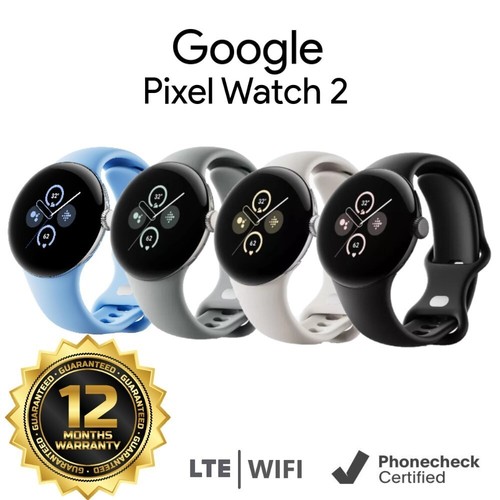 Google Pixel Watch 2 41mm WiFi | LTE (Unlocked) Black Gold Silver w/ Band