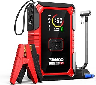 GOOLOO A5 Jump Starter with Air Compressor, 4000A Portable Jump Box