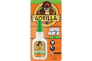 Gorilla Super Glue Gel XL, Clear 25g (Pack of 1) - Fast‑Setting, No‑Drip Control for Precise All‑Purpose Repairs