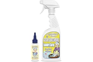 Grandma's Secret Spot Remover Laundry Spray - Chlorine, Bleach and Toxin-Free for Clothes - Fabric Stain Remover Removes Oil, Paint, Blood and Pet Stains - 16 oz & 2 oz Combo, DuoPack