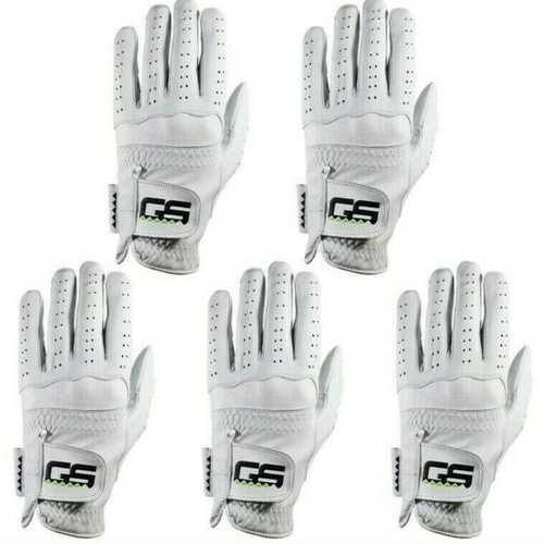 GS Golf Glove 100% PREMIUM New Men's Cabretta Leather! 5-Pack!