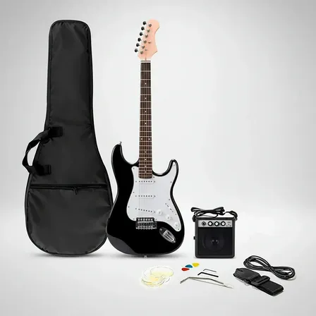 Guitarra El&eacute;ctrica EG001 con Amplificador 5W y Accesorios Negro