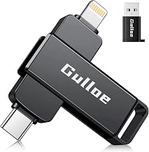 Gulloe 512GB Flash Drive Intended for iPhone, USB Memory Stick Storage for Photos and Videos Backup, Compatible with iPhone iPad Android PC, Plug and Play, No Application Required (Metal Grey)