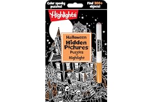 Halloween Hidden Pictures Puzzles to Highlight: Halloween Kids Book with Over 300 Hidden Objects to Seek and Find in Spooky White-on-Black Puzzles with Neon Highlighter