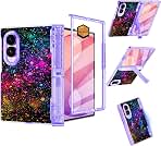 Hekodonk for Galaxy Z Fold 8 Case,[Compatible with MagSafe][Glow in The Dark][Front Screen Protector][Stand][Hinge Protection],Slim Fit for Women Girls for Samsung Z Fold 8,Light Purple