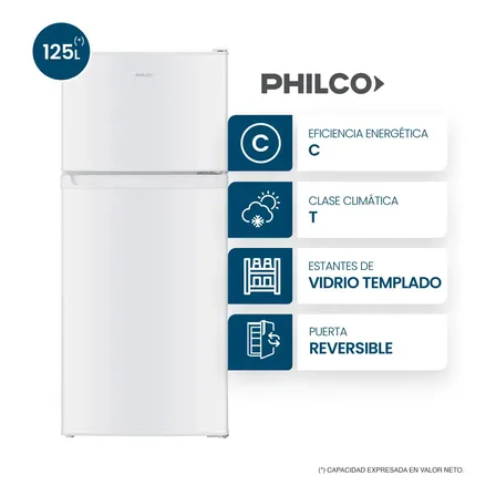 Heladera con Freezer Philco NPHCT128B 125L Blanco