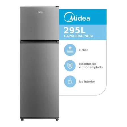 Heladera Midea Silver Top Mount 295 L Mdrt414fge50a Color Gris