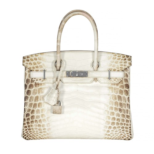 Hermes Shiny Niloticus Crocodile Himalayan Birkin 30 Ombre